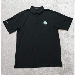 Starbucks Black Polo Shirt Embroidered Logo Short Sleeve Men's Size Large